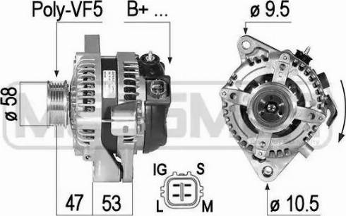 Messmer 210493 - Alternator autospares.lv