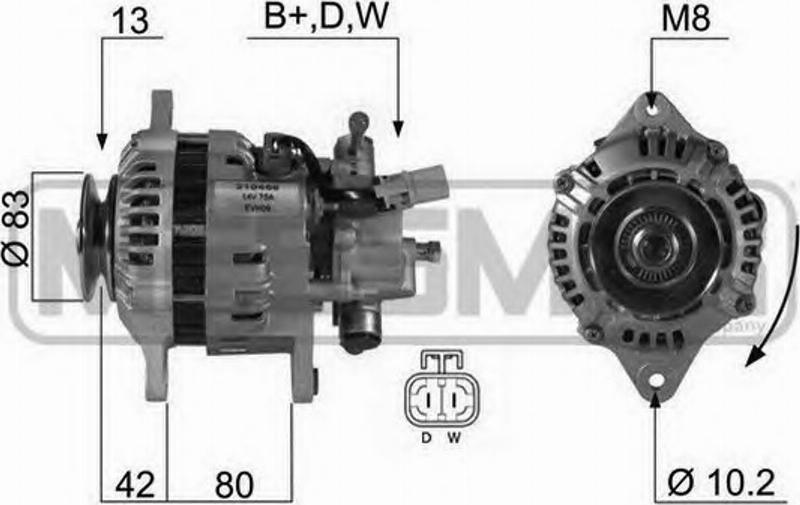 Messmer 210456 - Alternator autospares.lv