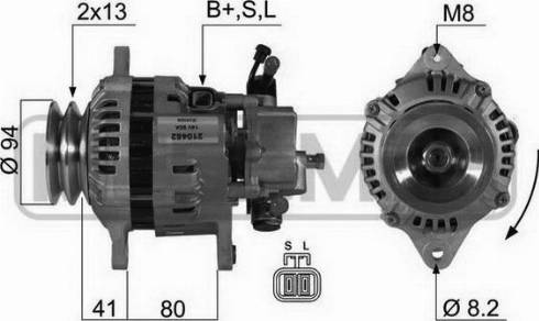 Messmer 210452A - Alternator autospares.lv