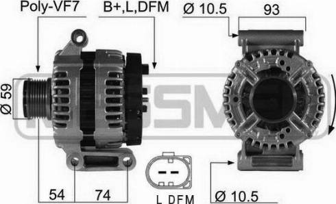 Messmer 210422A - Alternator autospares.lv