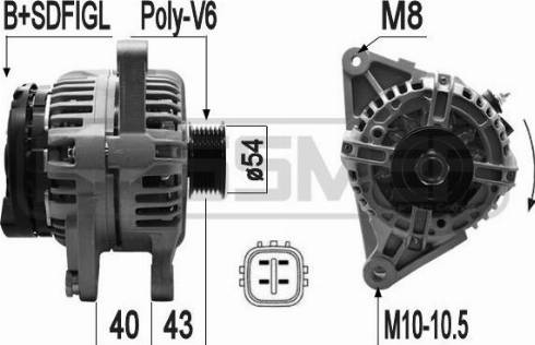 Messmer 210569A - Alternator autospares.lv