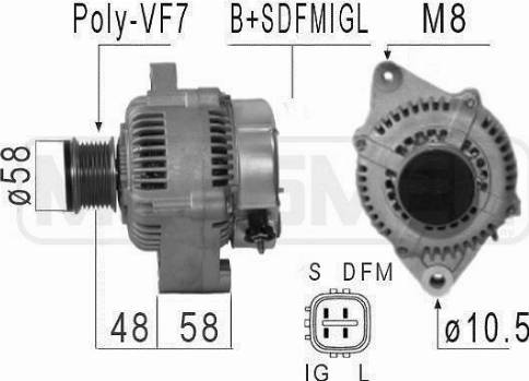 Messmer 210577A - Alternator autospares.lv