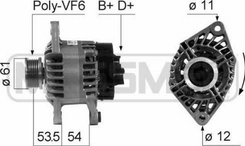 Messmer 210686A - Alternator autospares.lv