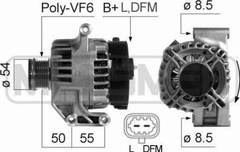 Messmer 210687A - Alternator autospares.lv