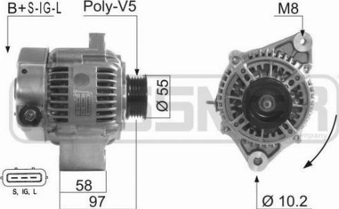 Messmer 210628A - Alternator autospares.lv