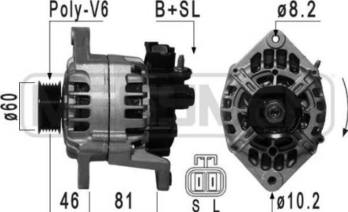 Messmer 210046A - Alternator autospares.lv