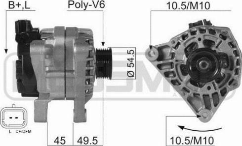 Messmer 210054A - Alternator autospares.lv