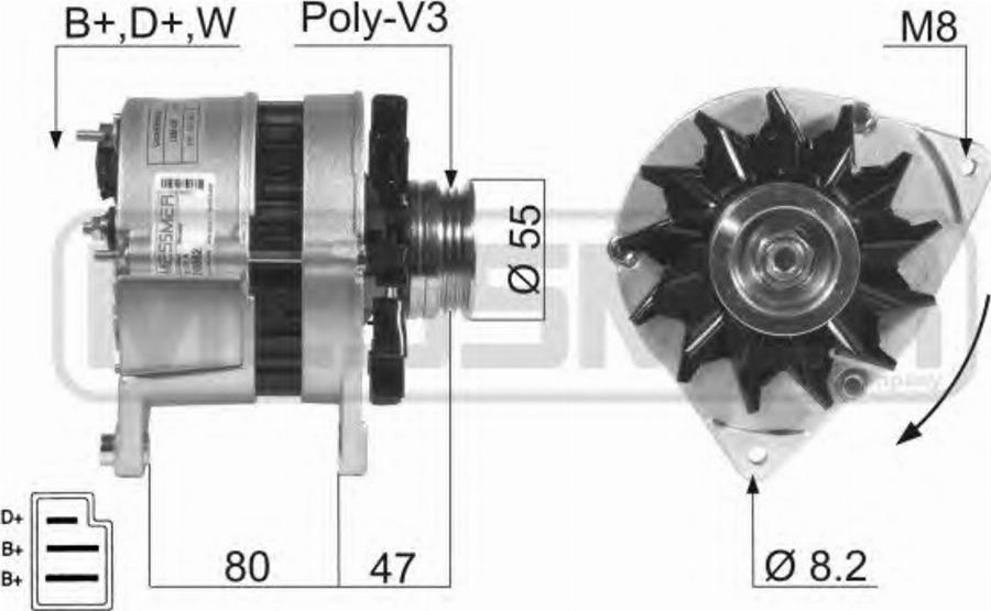 Messmer 210082 - Alternator autospares.lv