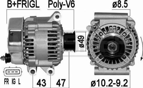 Messmer 210895A - Alternator autospares.lv