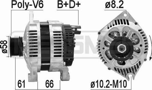 Messmer 210849A - Alternator autospares.lv