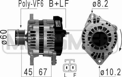 Messmer 210845A - Alternator autospares.lv