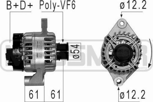 Messmer 210854A - Alternator autospares.lv