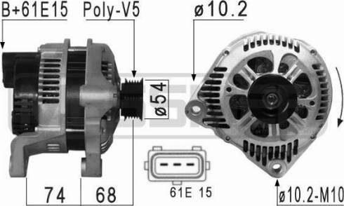 Messmer 210868A - Alternator autospares.lv