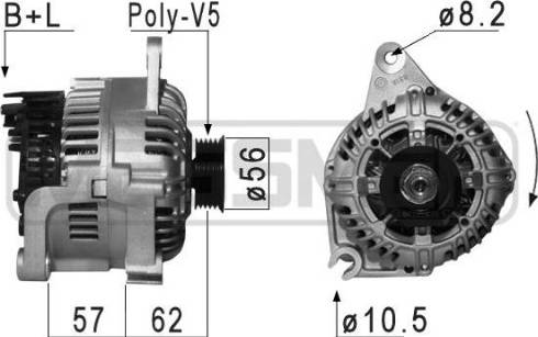 Messmer 210867A - Alternator autospares.lv