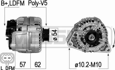 Messmer 210834A - Alternator autospares.lv