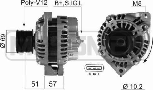 Messmer 210341A - Alternator autospares.lv