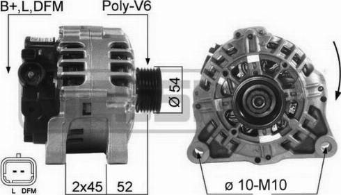 Messmer 210347A - Alternator autospares.lv