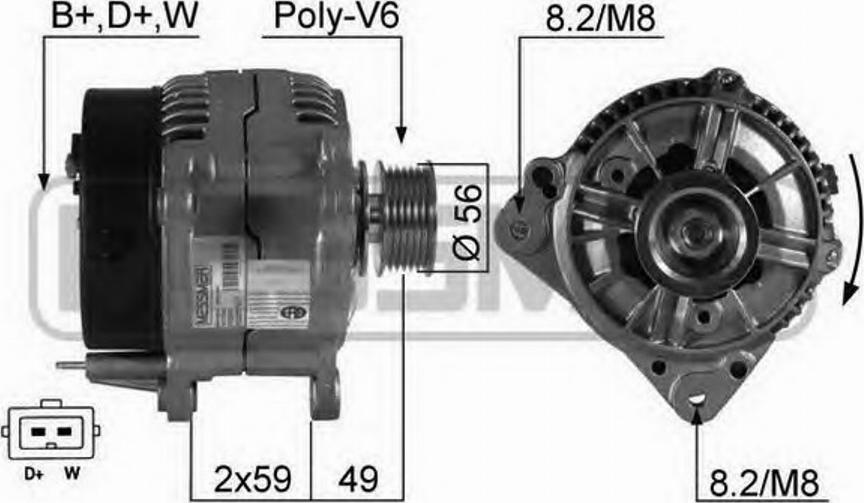 Messmer 210351 - Alternator autospares.lv