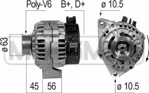 Messmer 210216A - Alternator autospares.lv