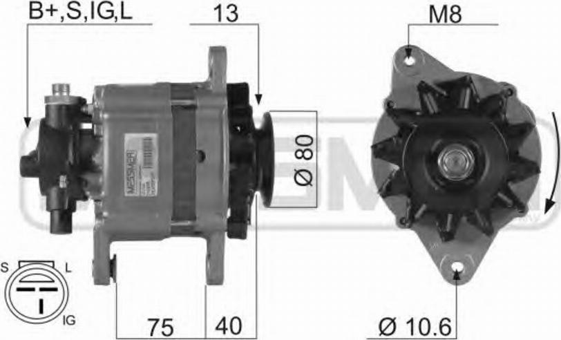 Messmer 210288 - Alternator autospares.lv