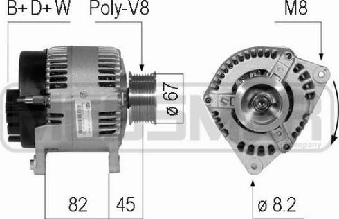 Messmer 210762A - Alternator autospares.lv