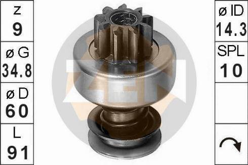 Messmer 225150 - Pinion, bendix, starter autospares.lv