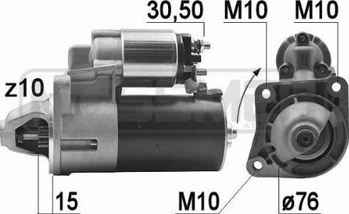 Messmer 220950A - Starter autospares.lv