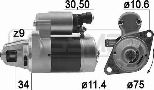 Messmer 220965A - Starter autospares.lv