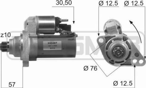 Messmer 220467A - Starter autospares.lv