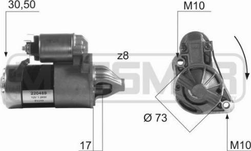 Messmer 220489A - Starter autospares.lv