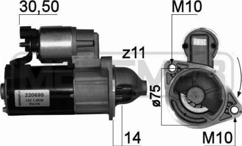 Messmer 220699A - Starter autospares.lv