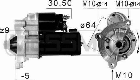 Messmer 220660A - Starter autospares.lv