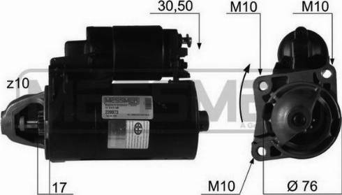 Messmer 220073R - Starter autospares.lv