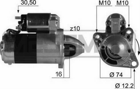 Messmer 220199A - Starter autospares.lv