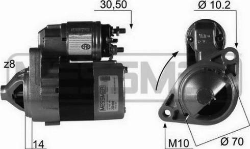 Messmer 220100R - Starter autospares.lv