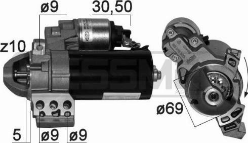 Messmer 220869A - Starter autospares.lv