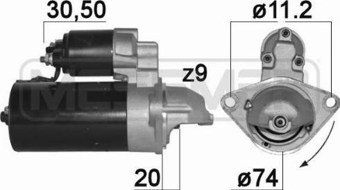 Messmer 220888A - Starter autospares.lv