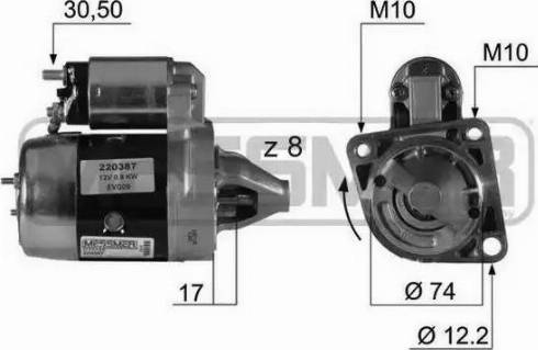 Messmer 220387 - Starter autospares.lv