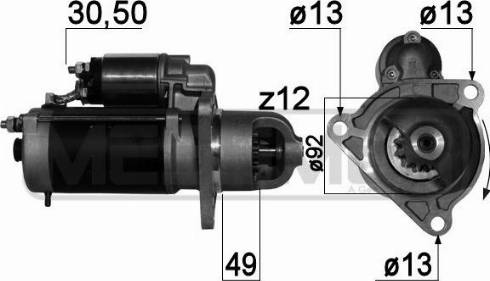 Messmer 220726A - Starter autospares.lv