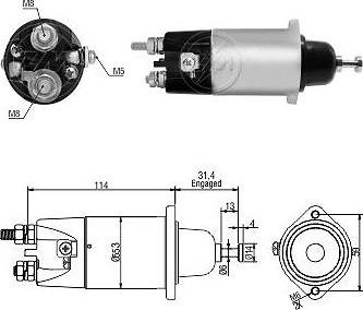 Messmer ZM4898 - Solenoid Switch, starter autospares.lv