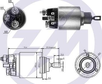 Messmer ZM5381 - Solenoid Switch, starter autospares.lv