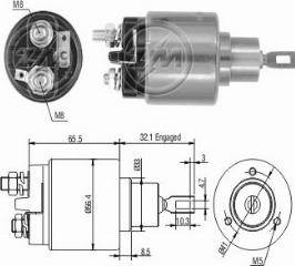 Messmer ZM575C - Solenoid Switch, starter autospares.lv