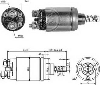 Messmer ZM642 - Solenoid Switch, starter autospares.lv