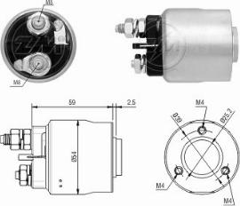 Messmer ZM1493 - Solenoid Switch, starter autospares.lv