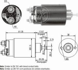 Messmer ZM1761C - Solenoid Switch, starter autospares.lv