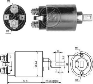 Messmer ZM891 - Solenoid Switch, starter autospares.lv