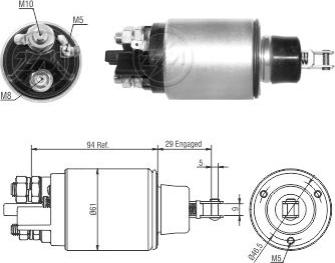 Messmer ZM825 - Solenoid Switch, starter autospares.lv