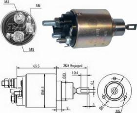 Messmer ZM3479 - Solenoid Switch, starter autospares.lv