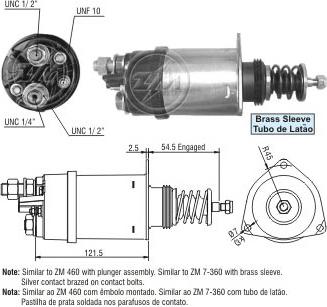 Messmer ZM360 - Solenoid Switch, starter autospares.lv