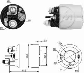 Messmer ZM2494 - Solenoid Switch, starter autospares.lv